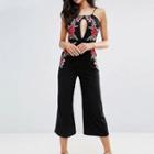 Embroidered Cutout Jumpsuit