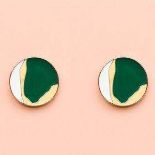 Print Disc Alloy Earring