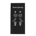 Metal Earring Set 4 Pairs - As Shown In Figure - One Size