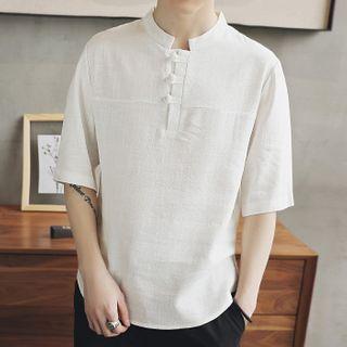 Plain Short-sleeve Hanfu Top