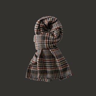 Plaid Scarf Brown - M