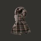 Plaid Scarf Brown - M