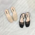 Mesh Panel Dotted Mules