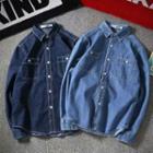 Long-sleeve Denim Button-up Shirt
