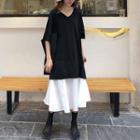 Mock Two-pieces V-neck Dress