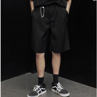 Plain Straight-cut Shorts