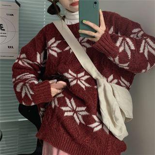 Crewneck Christmas Pattern Sweater