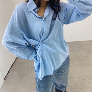 Two-way Cotton Boxy Shirt