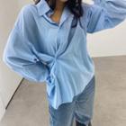 Two-way Cotton Boxy Shirt