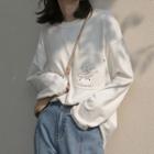 Embroidered Oversize Long-sleeve T-shirt