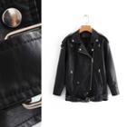 Side-zip Faux-leather Jacket