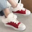 Furry Lace Up Sneakers