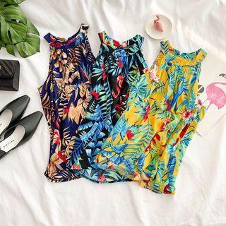 Printed Halter Tank Top (various Designs)