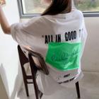 Letter Neon-patched Boxy T-shirt