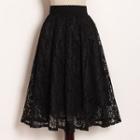 A-line Lace Skirt Black - One Size