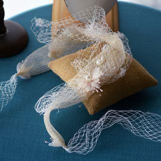 Wedding Mesh Headpiece Headpiece - Champagne - One Size