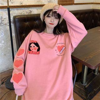 Heart Fleece Sweatshirt