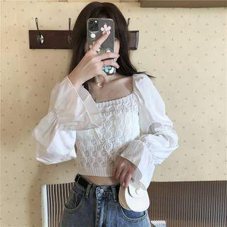 Knit Paneled Blouse
