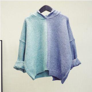 Two Tone Knit Hoodie