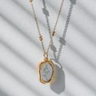 Rose Pendant Necklace White Pendant - Gold - One Size
