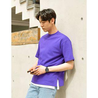 Lettering-patch Loose-fit T-shirt