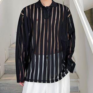 Striped Mesh Shirt