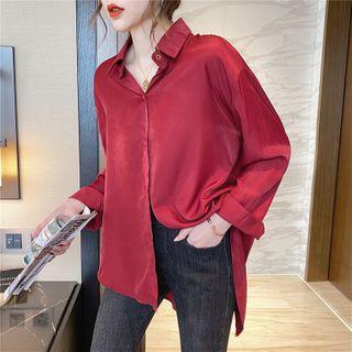 Slit-back Chiffon Shirt