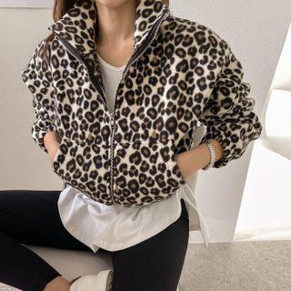 High-neck Kangaroo Faux-fur Jacket