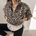 High-neck Kangaroo Faux-fur Jacket