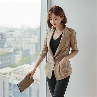 3/4-sleeve Linen Jacket
