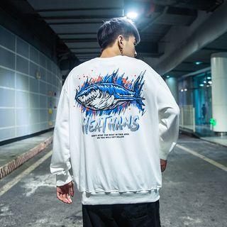 Shake-print Light Pullover