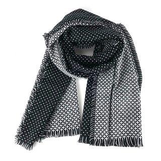 Fringed Dotted Scarf