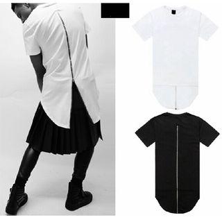 Short-sleeve Zip-back T-shirt