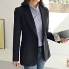 Single-breasted Stitched-trim Jacket