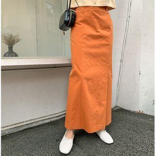 Colored H-line Maxi Skirt