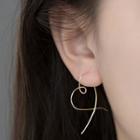 Heart Sterling Silver Earring 1 Pair - Gold - One Size