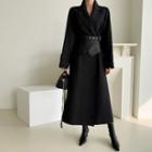 Wrap Trench Coat With Wide Belt