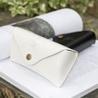 Faux-leather Embossed Glasses Case