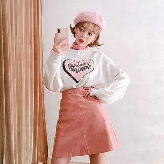 Patent A-line Miniskirt