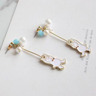 Rabbit Drop Earrings / Clip-on Earrings