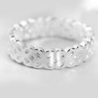 925 Sterling Silver Hollow Ring Silver - One Size
