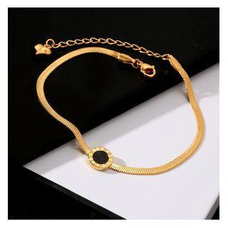 Titanium Steel Number Anklet As Shown In Figure - One Size