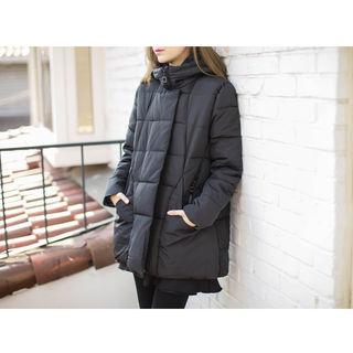Detachable-pom Pom Hooded Padding Coat