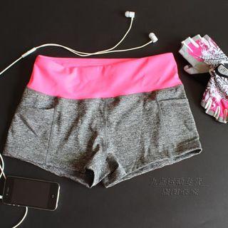 Contrast Waist Sport Shorts