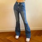 Double-button Flared Jeans