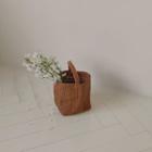 Woven Rattan Bucket Bag Brown - One Size