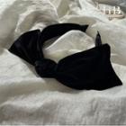 Plain Bow Headband Black - One Size