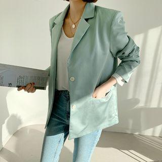 Single-breasted Satin Blazer