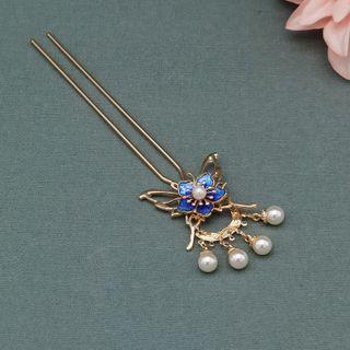 Beaded Butterfly Hair Stick