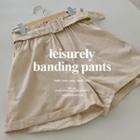 Paperbag-waist Belted Wide Shorts